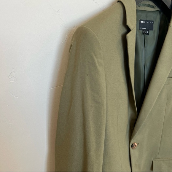 Men’s ASOS DESIGN Slim Suit Jacket, Dark Green, 36” Chest Regular Length - Picture 4 of 8